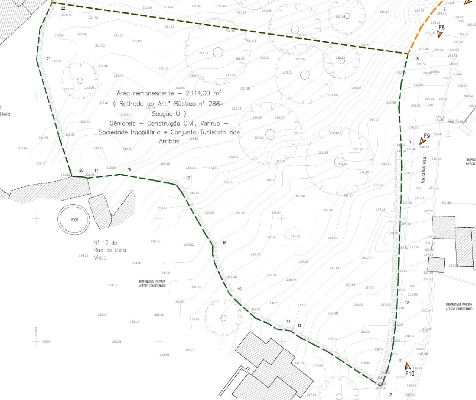 Published survey plan for the second Azoia plot